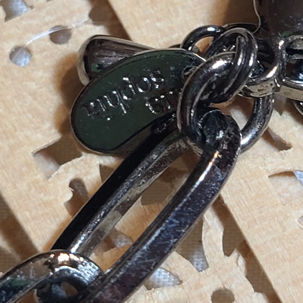 Rectangular Blue Pendant Necklace - image 5